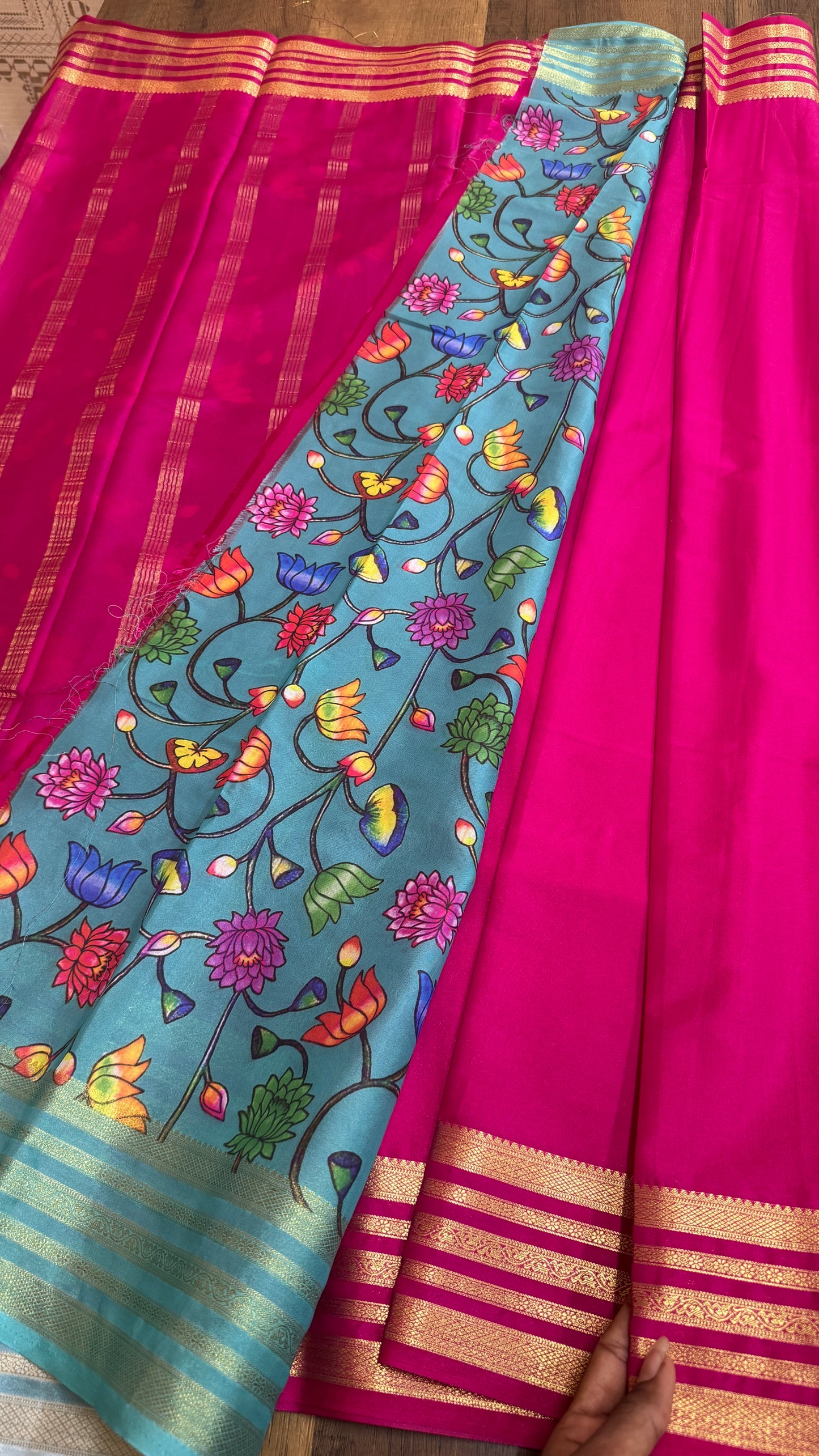 Mysore Crape - Floral Blouse - VARAHI001